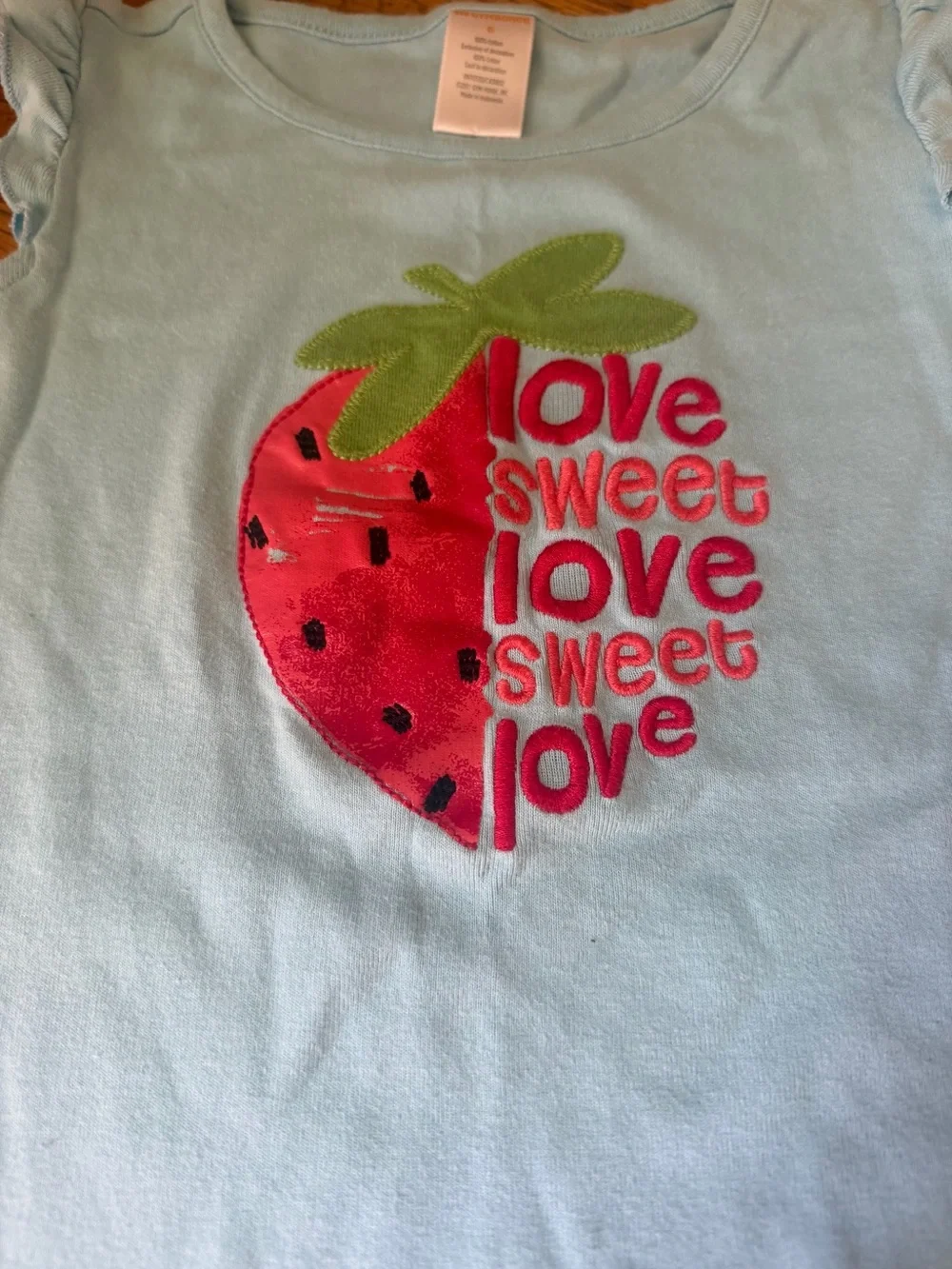 Gymboree Strawberry Skirt Sz 5 & Love Sweet Top Sz 6 Girls Set